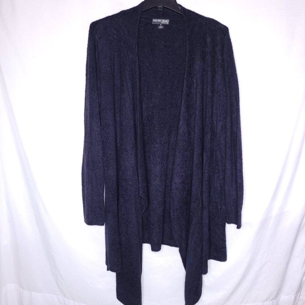 Barefoot Dreams Cardigan 2X Navy Cozy Chic Lite Knit 436